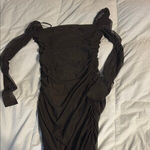 Elegant Black Mesh Dress